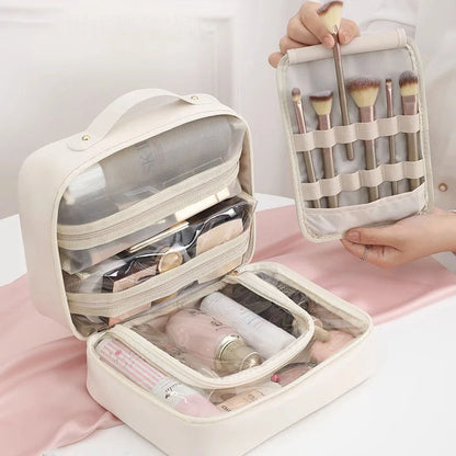 Multi-Compartment Toiletry Cosmetics Bag