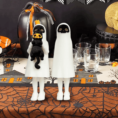 👻3D printed Halloween Ghost and Cat Figurines🐈‍⬛