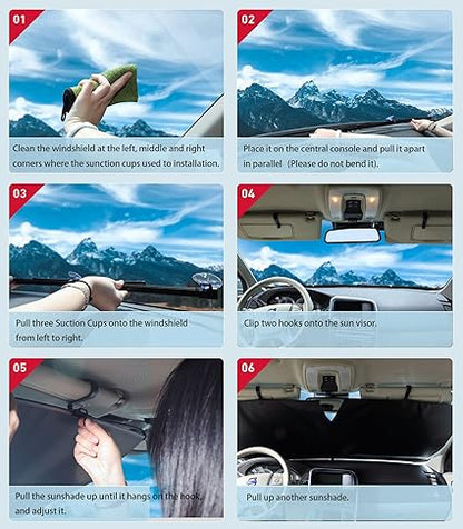 ✨Automatic retractable car sunshade