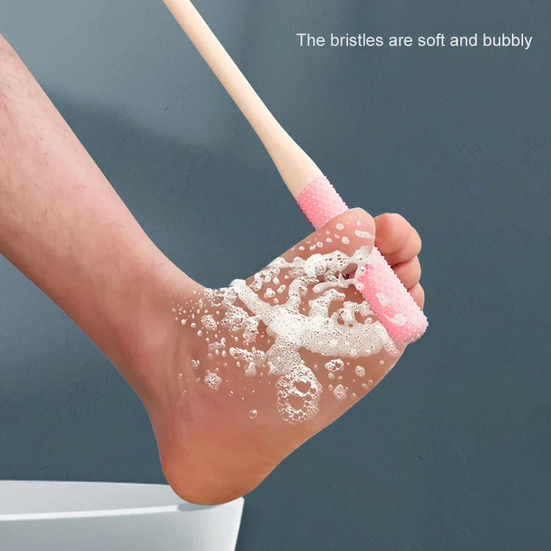 🔥(2PCS/ SET) Long Handled Silicone Toe Crevice Cleaning Brush & Exfoliating Brush