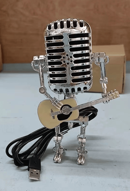 🔥🔥Vintage Metal Microphone Robot Desk Lamp