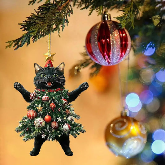 🔥Last Day Promotion 49% OFF🎁Funny Black and White Cats Christmas Ornament (Limited Handmade 200pcs)