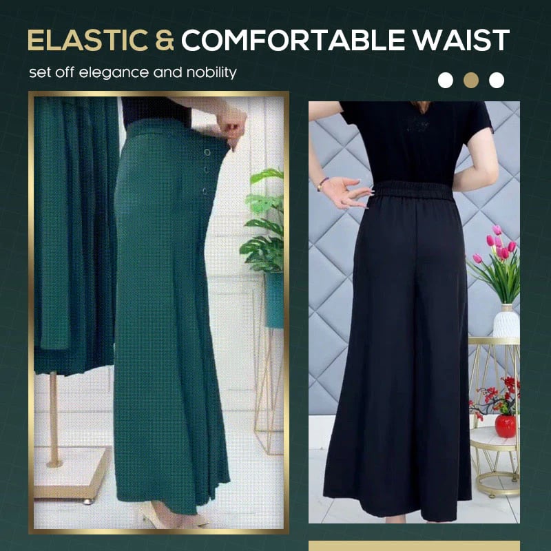 [ Cool and Slim ] Stylish Pleated Wide-leg Pants