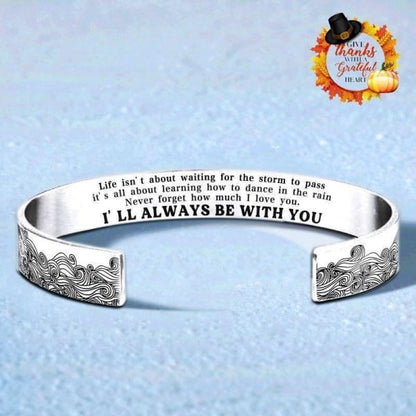 Last Day 75% OFF - For Granddaughter I'll Always Be There For You Wave Cuff Bracelet