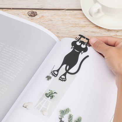 🔥🔥Cutout Black Kitten Bookmark