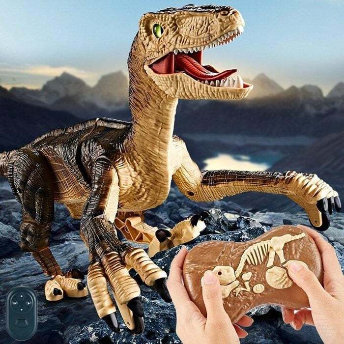 Realistic Remote Control Dinosaur (Buy 1 and get a 12-piece dinosaur kit)