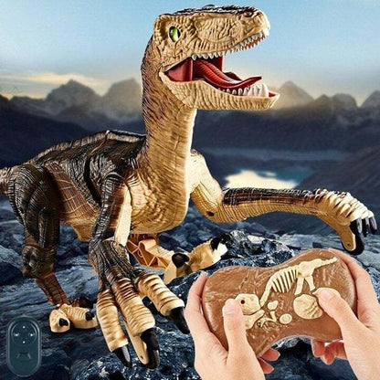 Realistic Remote Control Dinosaur (Buy 1 and get a 12-piece dinosaur kit)