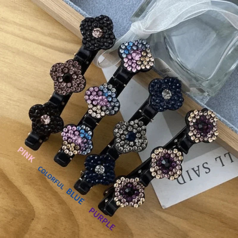 ✨Sparkling Crystal Stone Braided Hair Clips✨