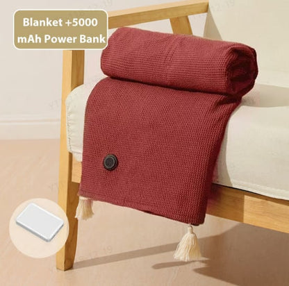 Winter heated shawl - silent and machine washable