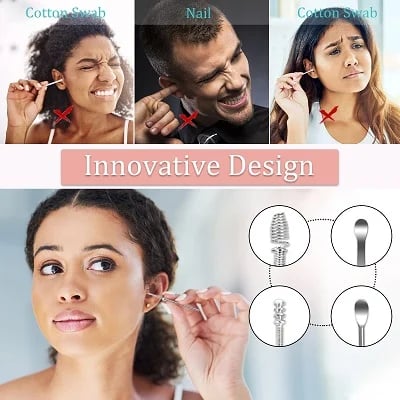 Safe Stainless Steel Ear Cleaning Tool Set