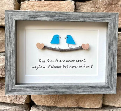 Sea Glass Art, Seaglass Birds, Friend Birthday Gift，Handmade