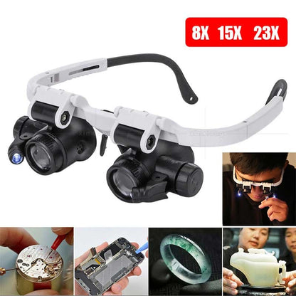 ⚡️Last day - 49% OFF⚡️LED Glasses Magnifier 8x 15x 23x