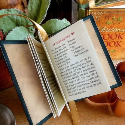 Miniature Cook Book Christmas Decorations