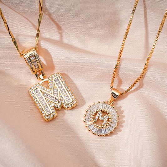 💍Last Day Only $12.99 & 2 Pack💍 Initial Letter Pendant Necklaces-Best Gift for your friends💝