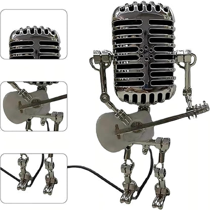 🔥🔥Vintage Metal Microphone Robot Desk Lamp