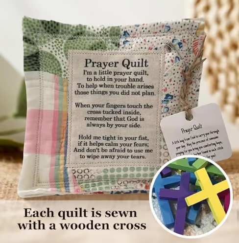 🎄Christmas Sales 49% 🎁-Prayer Quilt with cross inside