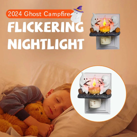 🔥Last Day Sale Price | 2024 Ghost Campfire Flickering Nightlight✨🔥👻
