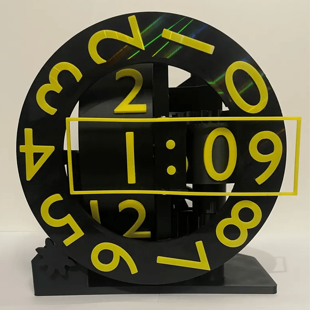 Unique Modern 3D Printed Desktop Triaxial Numechron Clock