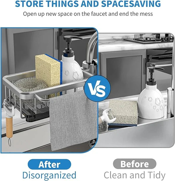 🔥(2024 New Arrival-48% OFF)🔥👨‍🍳Kitchen Sink Faucet Organizer