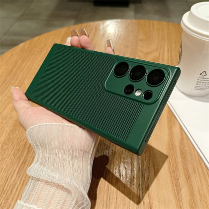 Honeycomb Heat Dissipation Porcelain Crystal Lens Case Cover for samsung S21-23