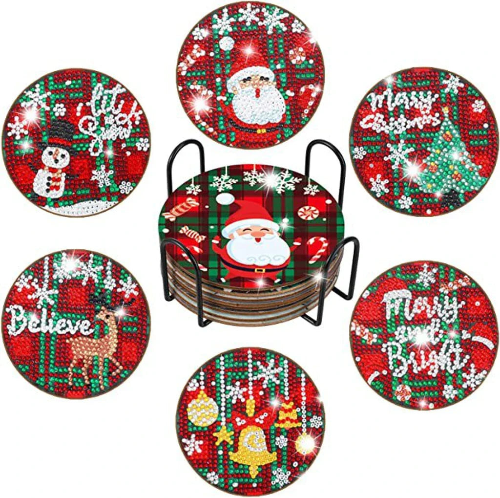 ☕DIY Special Shaped Diamond Painting Coaster👍