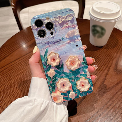 🔥🌸📱Oil Painting Flower Phone Case for Iphone 🌸
