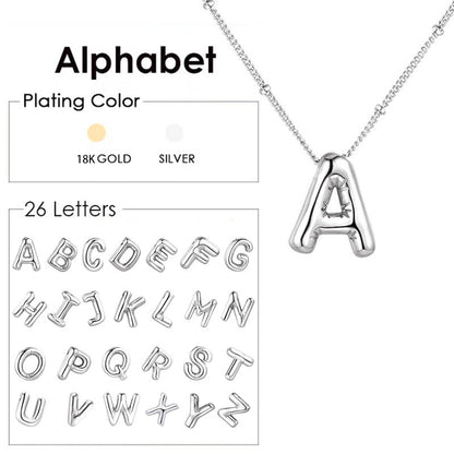🔥Summer sale🎁⏰Bubble Letter Necklace