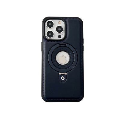 (🔥Last Day Promotion )🔥Full-Coverage Shockproof Leather Magnetic Stand iPhone Case