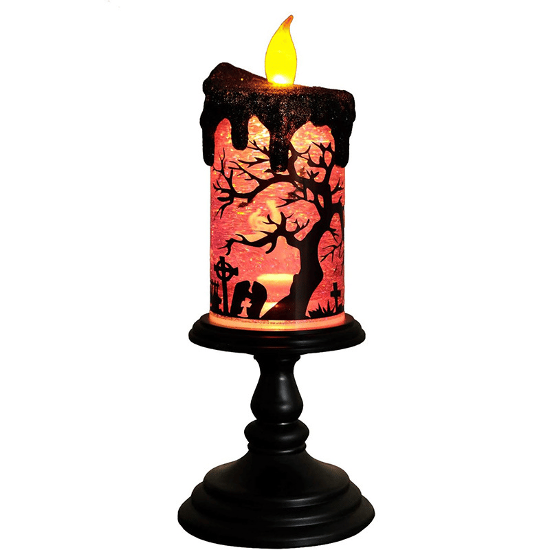 🔥Halloween Sale 57% Off -🎃Halloween Snow Globe Flameless Candle with Timer