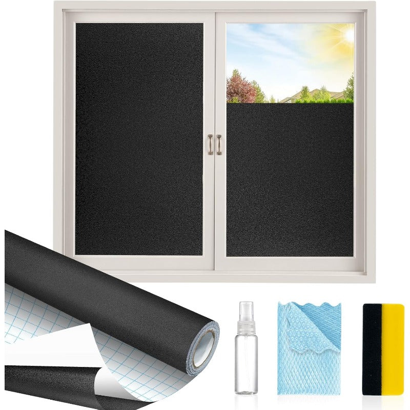 One-Way Privacy Window Film – Static Cling Mirror Tint with Full DIY Kit