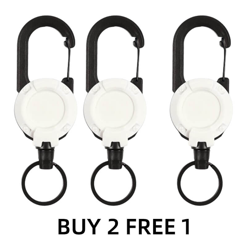 Outdoor Automatic Retractable Wire Rope Luya Tactical Keychain