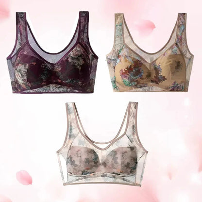 Cooling Comfort Bra Made From Ice Silk And Lace👍No more sagging breasts
