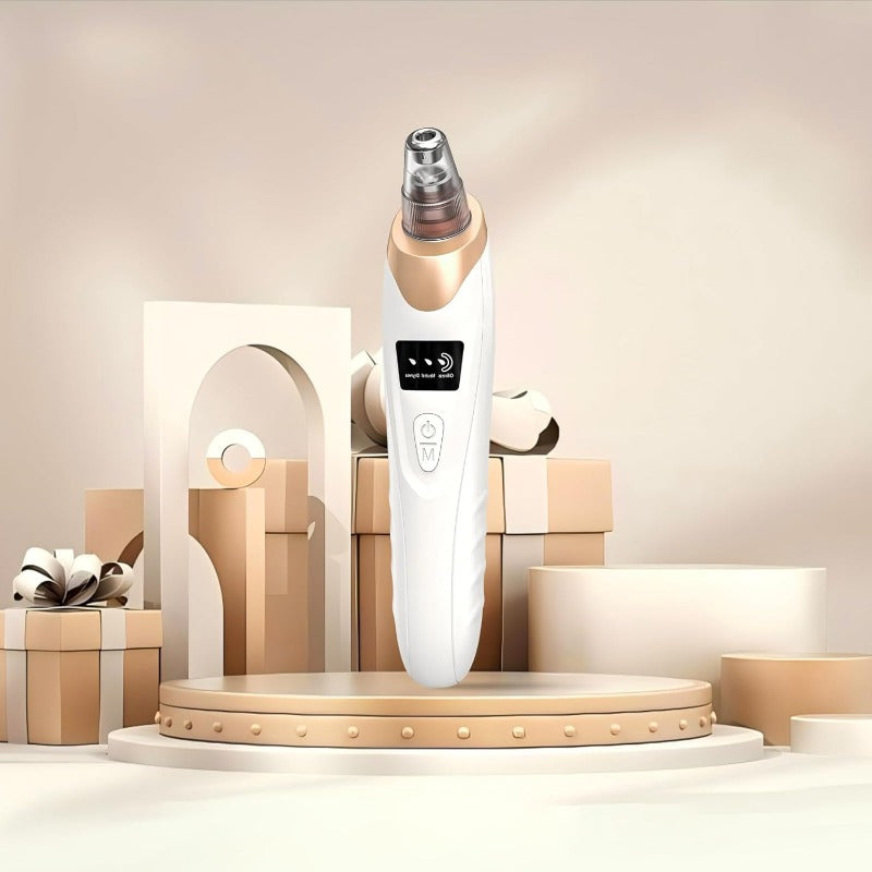 Rechargeable Pore Vacuum – 6-in-1 Blackhead Remover with Smart Display & Extraction Kit