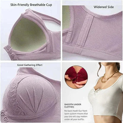 Buy 1 Get 2 Free-2024 breathable cotton bra with front button