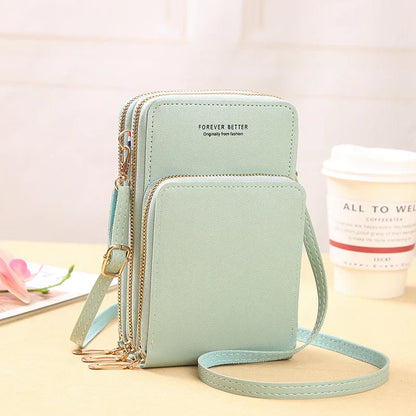 Leather Small Crossbody Bag/Mini Messenger Shoulder Handbag