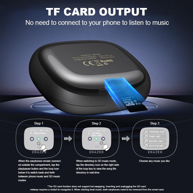 🔥2024 Hot Sale⏰Erazer True Wireless Open Ear Earbuds Bluetooth 5.4