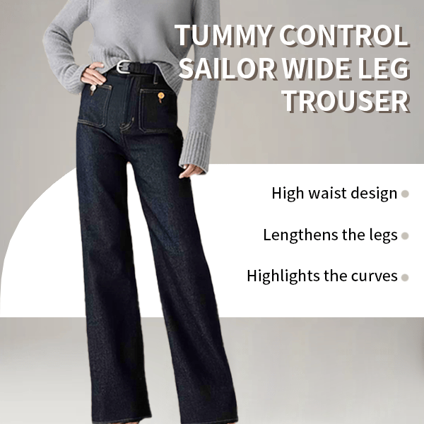 ⏰NEW EXCLUSIVE FLASH SALE - 48% off📢💥Tummy Control Sailor Wide Leg Trouser