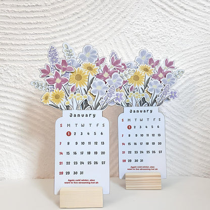 🌷Best Christmas Gift🎁--2025 Bloomy Flowers Desk Calendar📅