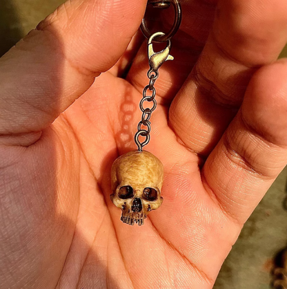 Hand-Painted Skull Keychain for Punk Style