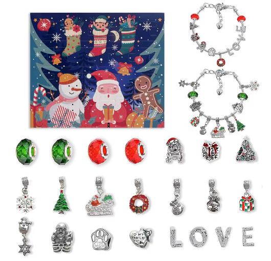 💥78% OFF NOW💥--24 Pcs DIY Christmas Advent Calendar Bracelets Set🎁