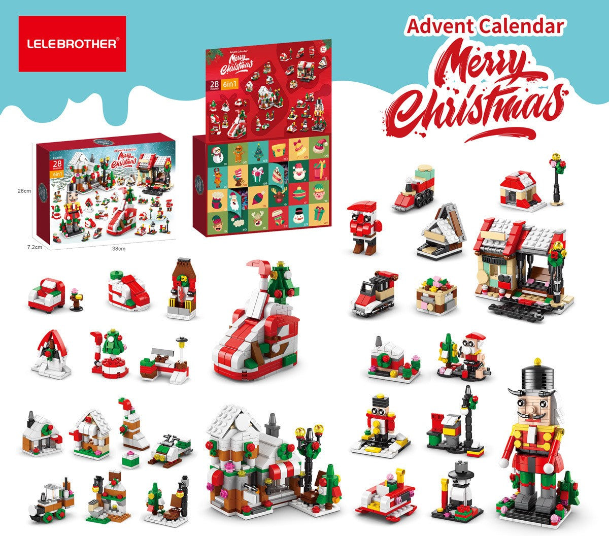 Early Xmas Sale 50% OFF-Advent Calendar Kids With Christmas Building Blocks