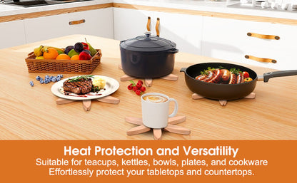 💥49% OFF🌲Wooden Tree Shape Trivet Set for Hot Dishes