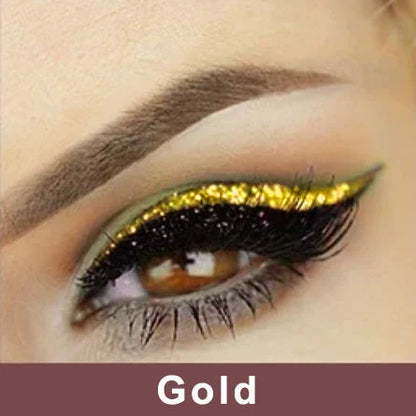 REUSABLE SELF-ADHESIVE EYELINER AND EYELASH STICKERS WITH GLITTER