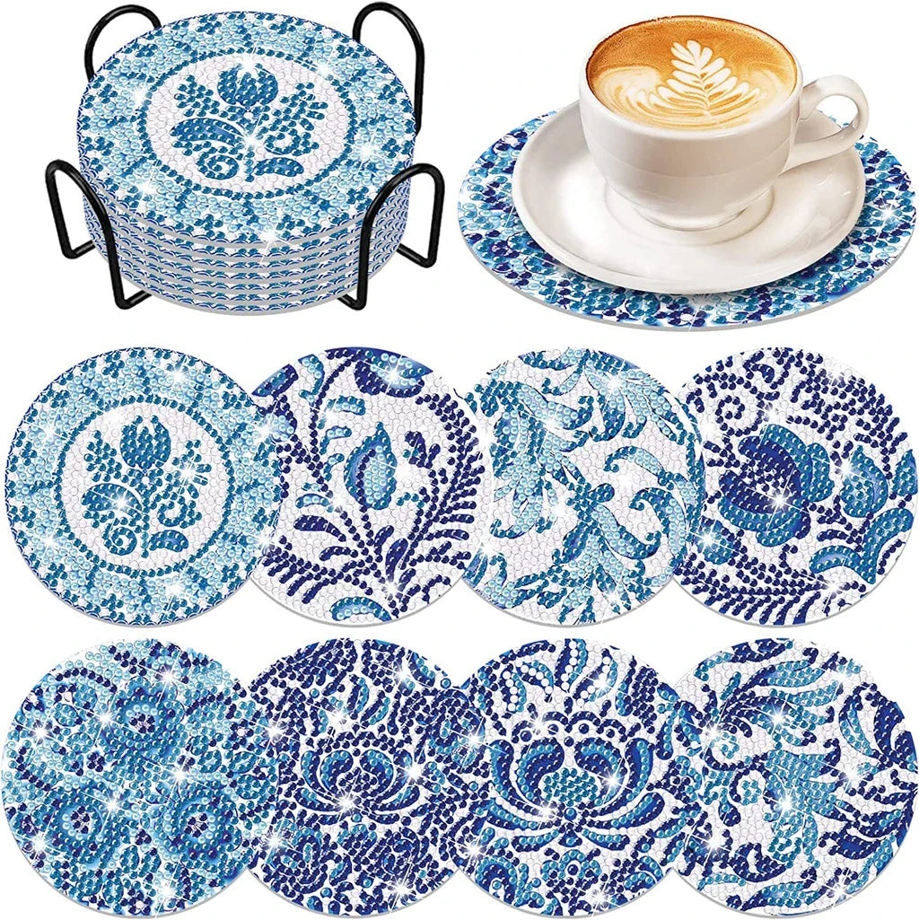 ☕DIY Special Shaped Diamond Painting Coaster👍