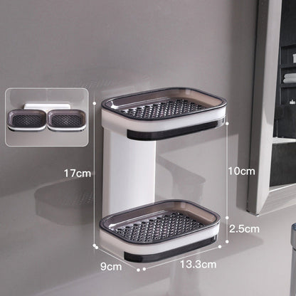 Double Soap Dish with Draining Tray