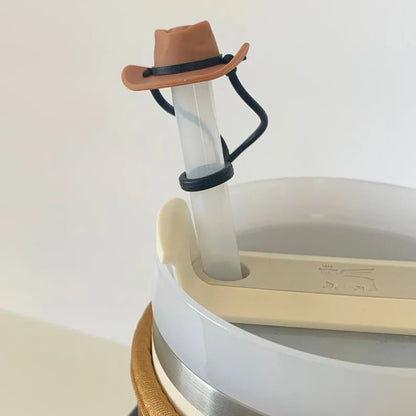🤠4 Pack Silicone Cowboy Hat Straw Covers Cap