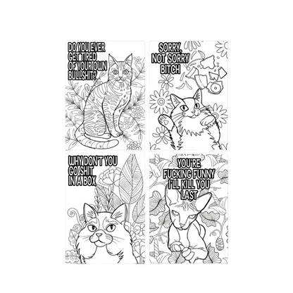 🐱Funny Kitty Memes Coloring Book For Adult Relaxation