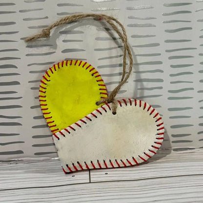 ❤️⚾Handmade Vintage Baseball Heart