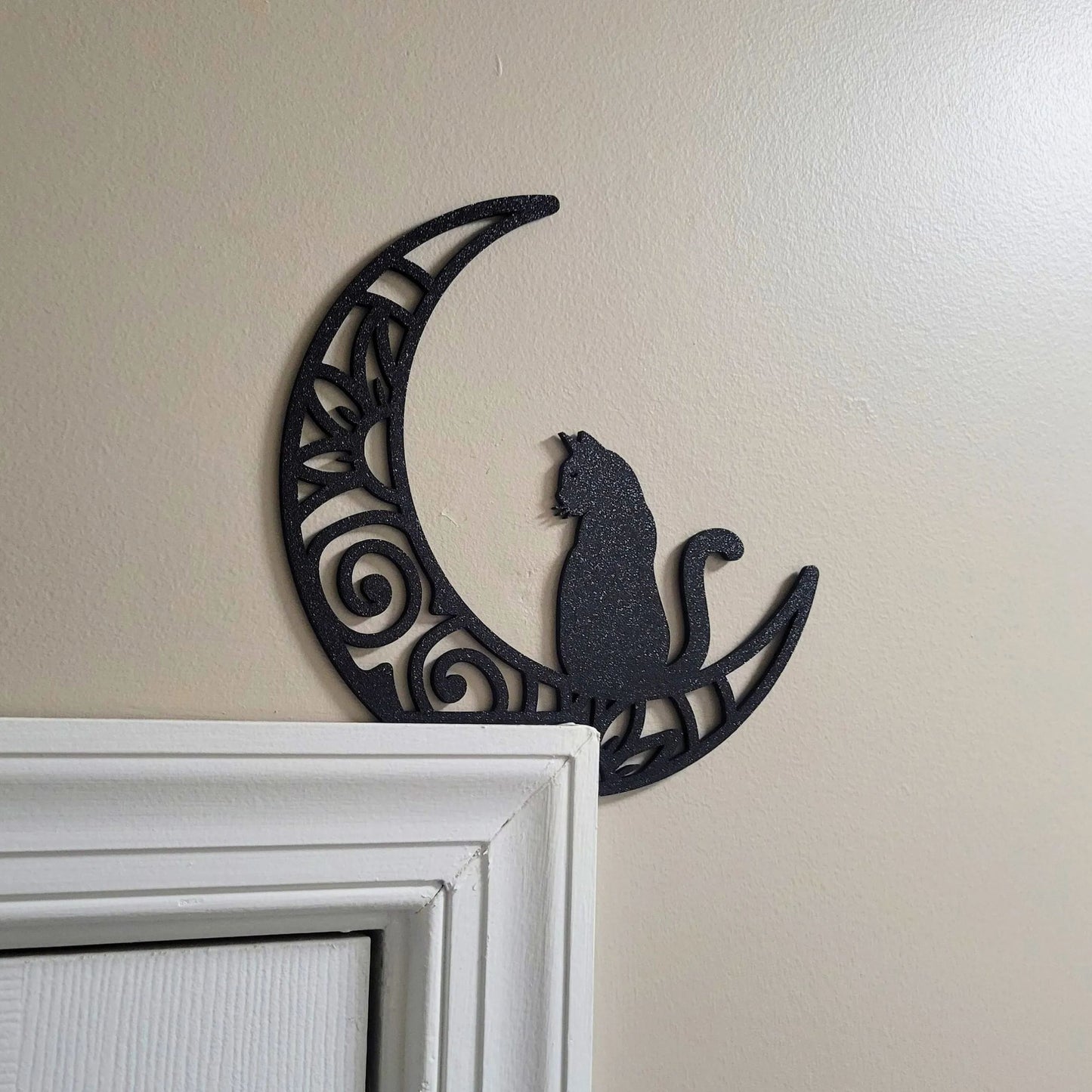 Metal Halloween Moon Door Corner Topper Decoration