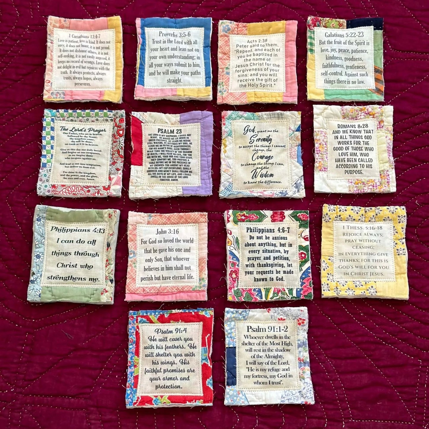 ✝️Prayer Quilt with cross inside